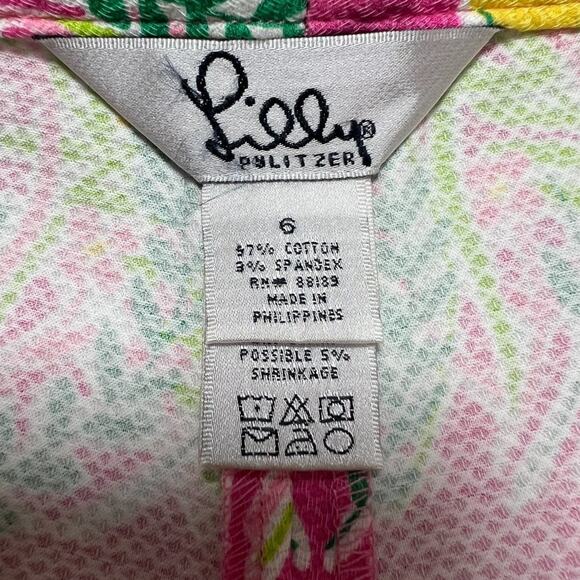 Lilly Pulitzer Millionaire's Row Jungle Cats Crop Floral Pants SIZE 6 WAIST 31 - Picture 3 of 9